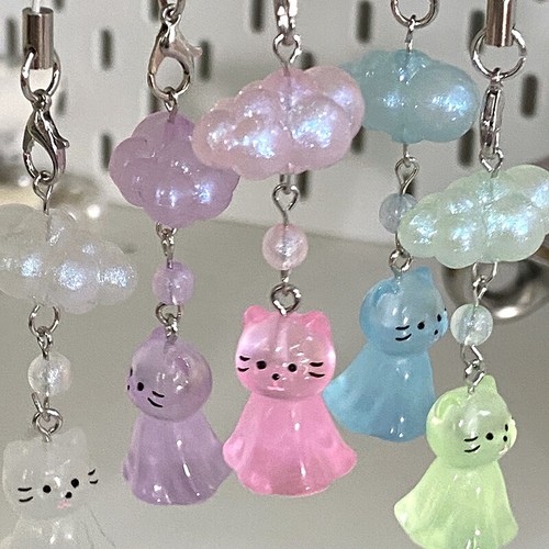 New Cloud Cat Handmade Beaded Cute Pendant Sunny Day Doll Pendant Cute Keychain - 第 7/17 張圖片
