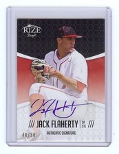 JACK FLAHERTY 2014 Rize Draft *BLACK* Certified AUTOGRAPH RC - Only 50 Made!
