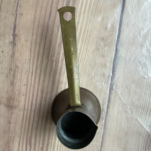 Vintage #2 (?) Brass & Copper Turkish Coffee Pourer/Pot - Long Handle - Picture 4 of 6