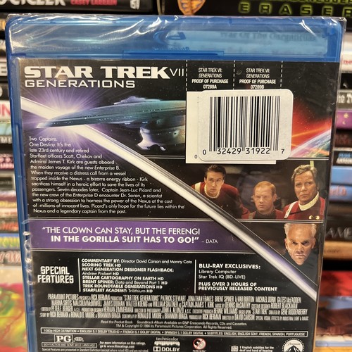 Star Trek VII Generations 1994 Blu-ray New William Shatner Patrick Stewart - Picture 7 of 8