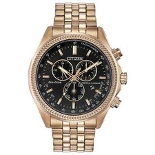 Citizen Classic Eco Men's Black Chronograph Eco-Drive Watch 44MM BL5563-58E