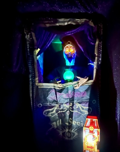 Life Size Animated Zultan Fortune Teller Halloween Animatronic Carnival Circus - Picture 3 of 5