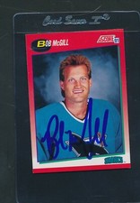1991/92 Score #327 Bob McGill Sharks Signed Auto *D4571