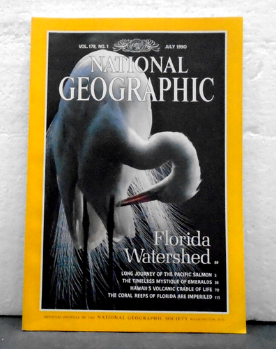 NATIONAL GEOGRAPHIC MAGAZINE - JULY 1990 FLORIDA WATERSHED PACIFIC SALMON