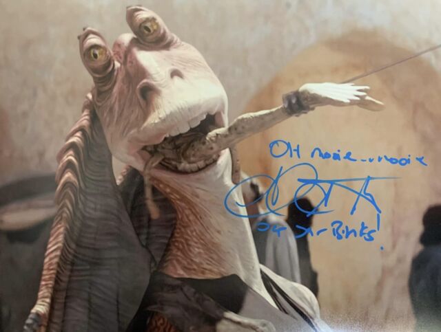 Ahmed Best Jar Jar Binks Signed Star Wars 10x8 Photo