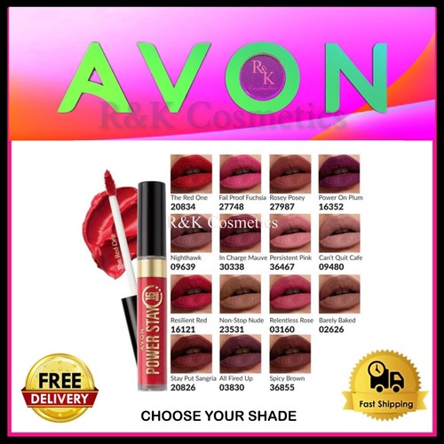 Avon Power stay 16 hour Lip colour All New Design & Colours Lipstick Gloss New - Picture 12 of 35