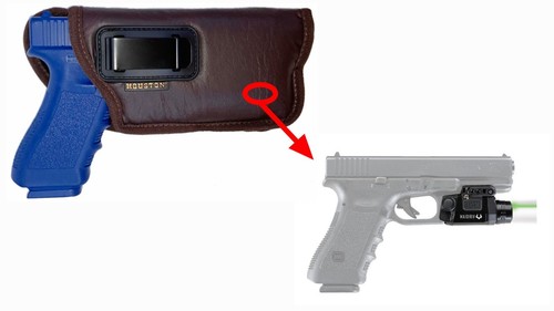 Houston Brown IWB Holster for Glock 17/22/20/21 with Laser/Light Gen 1,2,3,4,5 - Picture 2 of 12