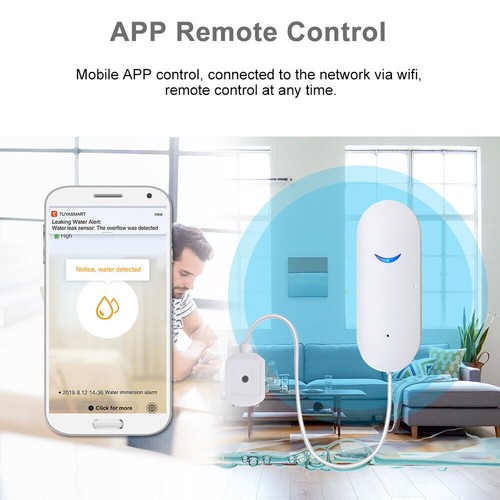 Smart WiFi Water Leak Sensor Flood Leakage Level Alarm Overflow Detector Alert - Picture 3 of 12