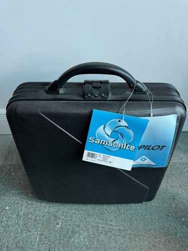 Samsonite VINTAGE Metallic Grey Hard-Shell Copilot Attaché Case NEW WITH TAGS💙 - Picture 2 of 8