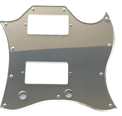 Guitar Parts For Gibson US SG Standard Full Face Guitar Pickguard Silver Mirror