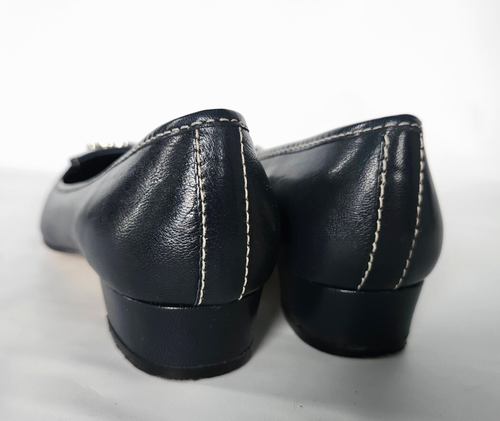 Karen Scott Lilly Navy Color Leather Shoes Flat Slip On Women's size 8.5 M - Picture 9 of 12