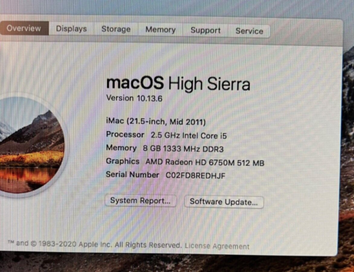 Apple iMac 21.5 (480GB SSD, Intel Core i5, 2.5GHz, 8GB) - Desktop - A1311, M2011 - Picture 2 of 4