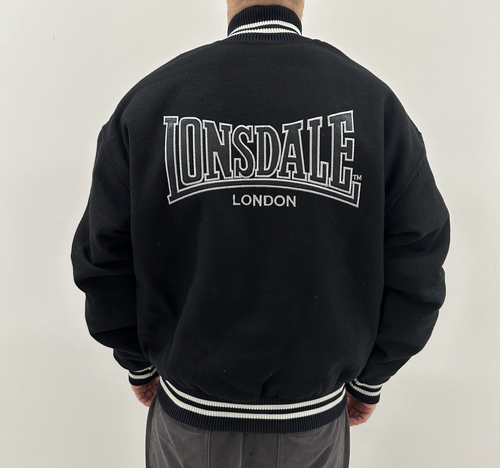 Vintage Lonsdale London Varsity Bomber Wool Jacket Big Logo Men's Size L - Picture 2 of 14