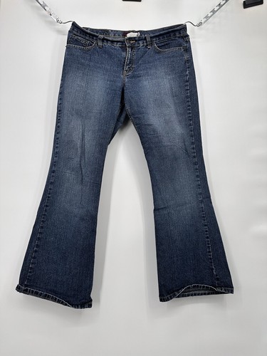 Jordache Y2K flare Jeans Womens 13/14 Blue Denim Low Rise Stretch Bootcut Y2K