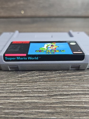 Super Mario World (Nintendo SNES, 1991) Authentic Cart Only Tested and Working - Picture 3 of 3