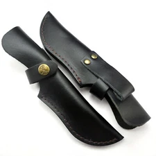 1X Universal Straight Cutter Scabbard Cowhide Leather Sheath Knife Cover Holster