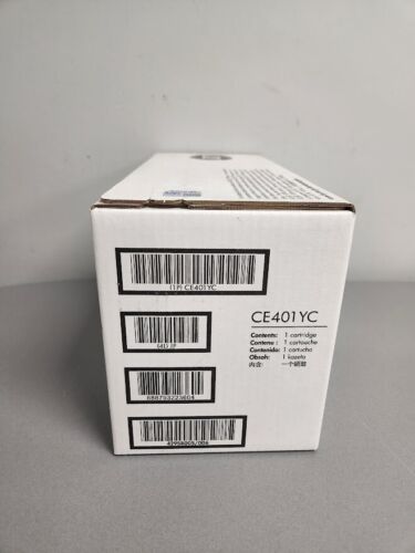 HP CE401YC (507A) Cyan Toner LaserJet M551 M570 M575 New Genuine Sealed - Picture 2 of 4
