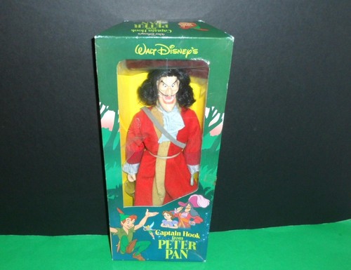 WALT DISNEY CAPTAIN HOOK PETER PAN SEARS EXLCUSIVE 12" CELEPHANE TORN NIB 1970'S - Picture 2 of 9