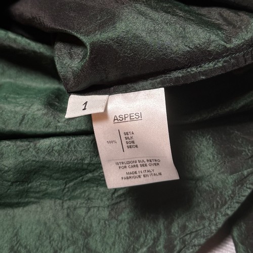 Stunning RARE ASPESI Women`s Emerald Green Silk Luxury Y2K Shirt Size M RRP650$+ - Picture 10 of 12