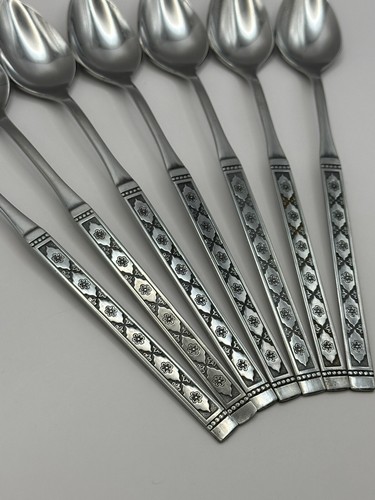Oneida Distinction Stainless Silverware LISBON 7.5” Iced Tea Spoons (Set Of 7) - Picture 3 of 11