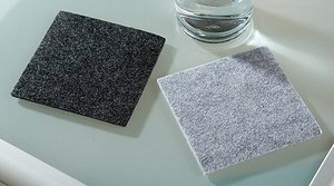 dunkelgrau 24 Filz Untersetzer quadatisch Gilde 10 cm