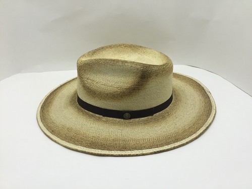 NUEVO SOMBRERO PARA HOMBRE STETSON SANDY BAY PAJA DE PALMA 3/4"" ALA 4"" CORONA SLAME/QUEMADO - Imagen 2 de 5