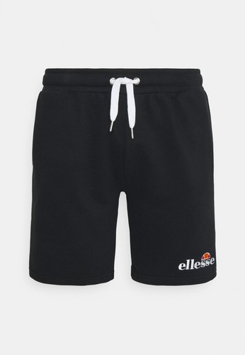 Ellesse Mens Shorts Silvan Black Logo Retro 80s Gym Training Summer Cotton - Picture 1 of 5