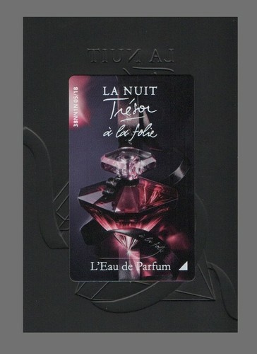 Carte Publicitaire + Patch - La Nuit Trésor à la folie de Lancôme recto verso - Picture 2 of 2