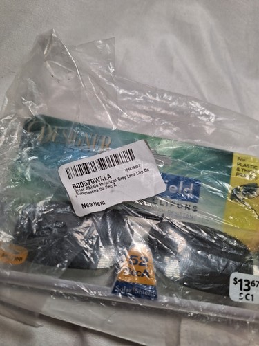 Occhiali da sole polarizzati a clip Solar Shield, 52 REC A (con diamanti) - Foto 11 di 12