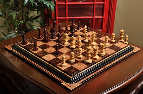 The Matera Luxury Chess Set - Pieces Only - 4.4" King - Blood Rosewood - Picture 8 of 12