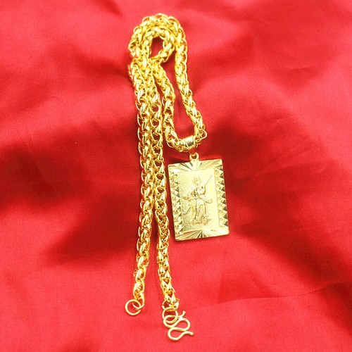 Nuevo collar de joyería incolora de larga duración de oro tailandés de 24 quilates dragón Guanyin - Imagen 22 de 29