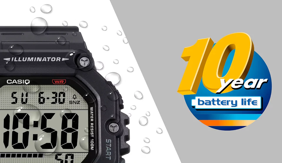 Orologio Multifunzione Casio AE-1600H-1AVEF WR10ATM Luce - Listino 39,90 euro - Immagine 3 di 4