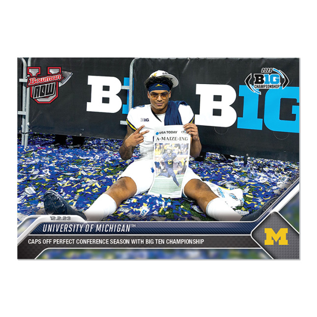 2023 NCAA BOWMAN U TOPPS NOW 35 UNIVERSITY OF MICHIGAN