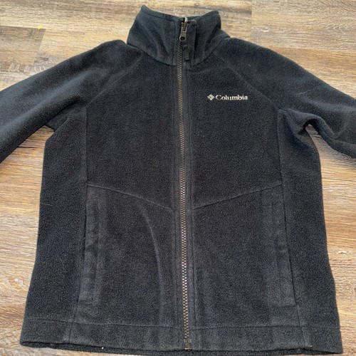 Columbia Unisex Kids Black Long Sleeve Full Zipper Fleece Jacket Size 5 - Picture 6 of 12