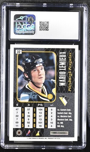 1996-97 Pinnacle Summit Mario Lemieux Ice #32 CGC 10 - Picture 2 of 2
