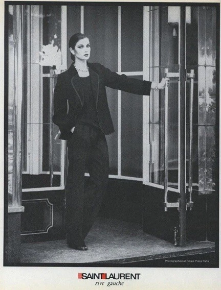 Yves Saint Laurent Rive Gauche Vintage YSL 1978 Le Smoking Wool Velvet Blazer 40