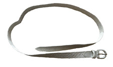 VINTAGE 90s NEW TALBOTS BRAIDED WHITE LEATHER BELT WOMEN'S SIZE 2X