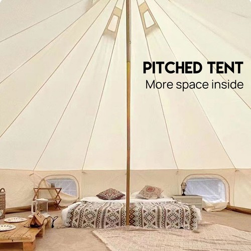 PORIYA Commercial Bell Tent 4M/13.12ft 4Season Camping Yurt Tent with Stove Jack - Picture 9 of 16