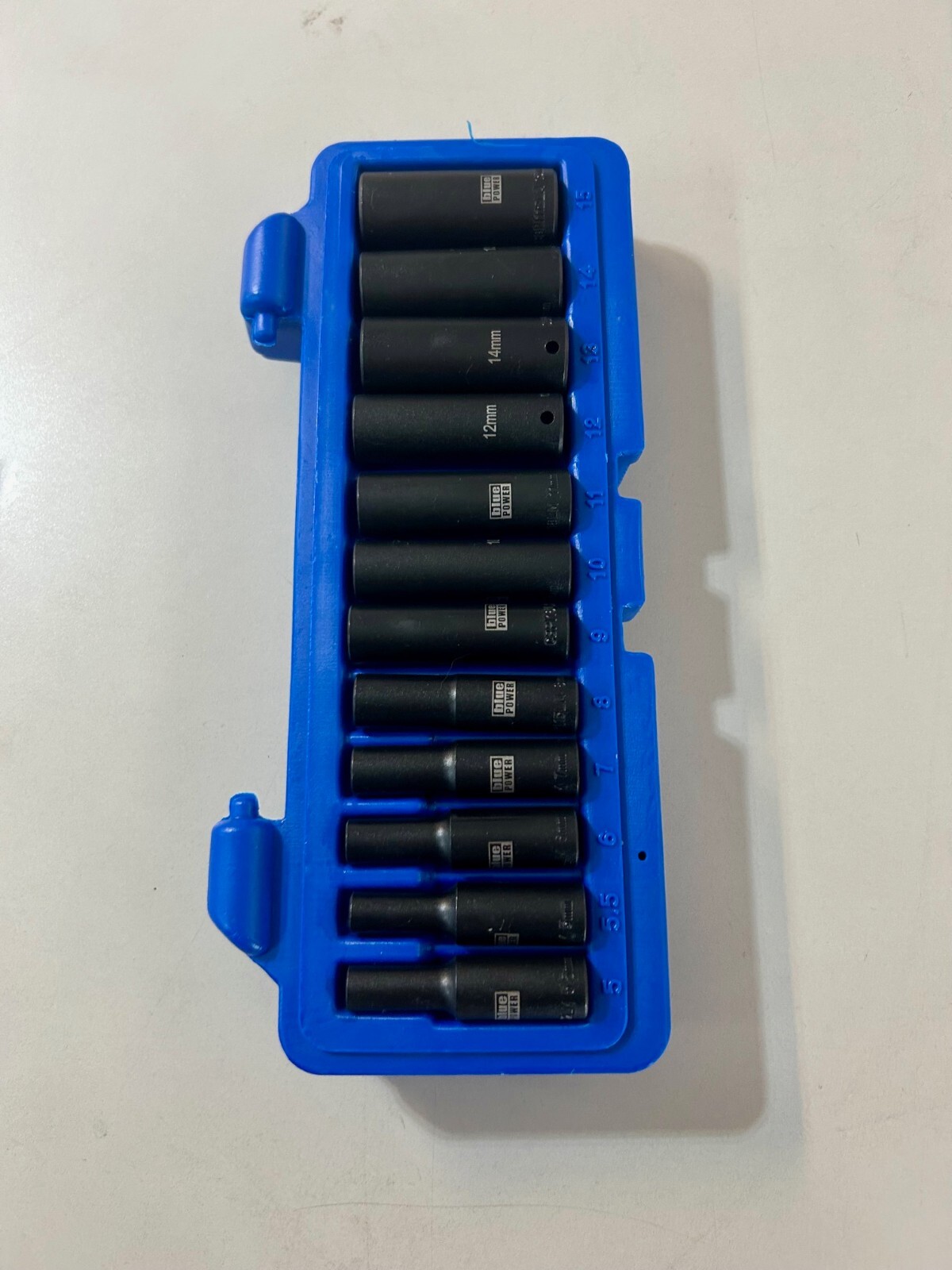 New Blue Power Cornwell 12 pc. Deep Impact Socket Set 1/4" Drive Metric