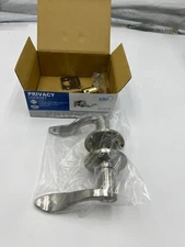 (QTY 6) Shield Security Privacy Lockset Wave Lever Grade 3 Satin Nickel 913836