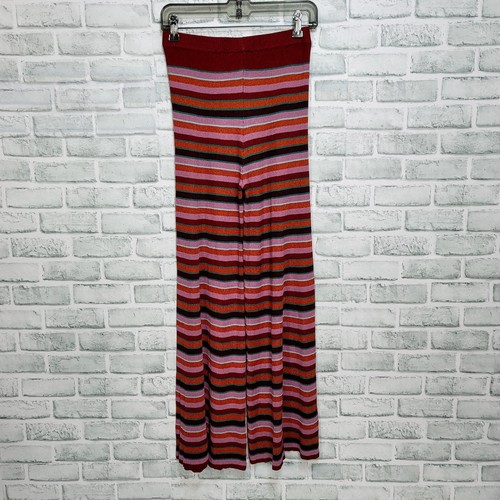 Zara Womens S Special Edition Retro Striped Flare Pants High Waist Bell Bottoms - Picture 5 of 8
