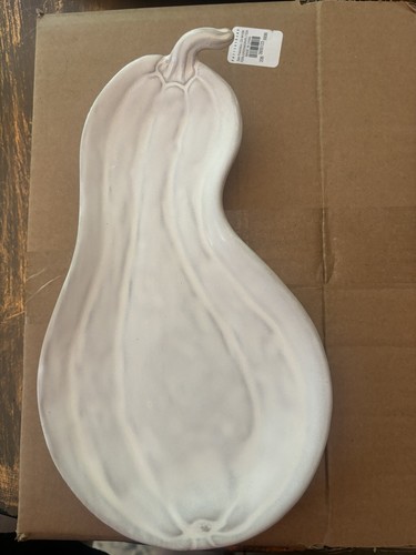 NEW Pottery Barn Fall Thanksgiving Pumpkin Gourd Figural Serving Platter Plate - Picture 1 of 7