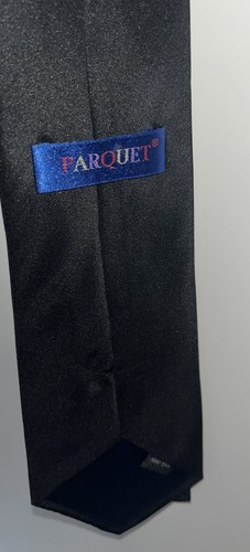 Men’s Lacrosse Black Tie By Parquet. One Size Poly - Picture 4 of 4