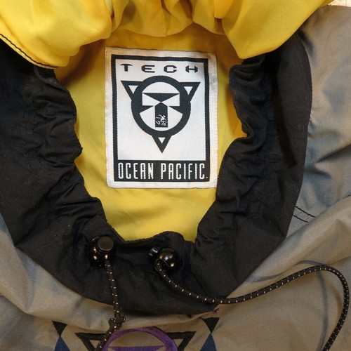 VINTAGE 1980s OCEAN PACIFIC OP TECH BOARD WEAR HOODED WINDBREAKER SKI JACKET XXL - Picture 8 of 8