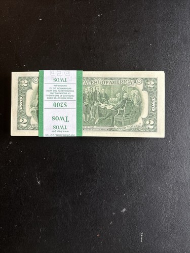 25 ($2 BILLS) TWO DOLLAR BILLS UNCIRCULATED SEQUENTIAL - Buy More Save More!! - Picture 2 of 2