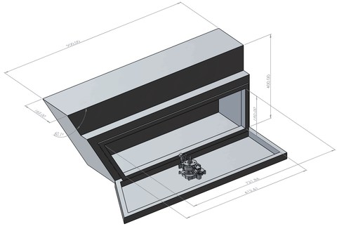Flat Aluminium Toolbox Ute Truck Trailer Under Tray Tool Box 900 x 235 D x 400 H - Picture 5 of 11