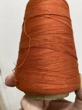 Vintage A&E Thread Mills Spool Of Thread. Burnt Clay Color Aprox 4” Tall, .5” W