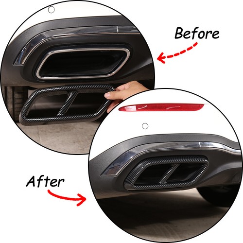 ABS Exhaust Pipe Air Vent Cover Muffler Casing For Benz C Class W206 2022-2023 - Picture 8 of 11
