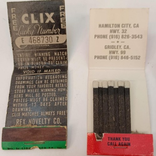 8 Vtg Matchbooks Redding Alturas California Casa Lupe Hwy 76 Cafe Grand Cafe - Picture 13 of 16