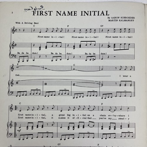 Vintage 1959 First Name Initial Annette Funicello Walt Disney Sheet Music - Picture 5 of 6